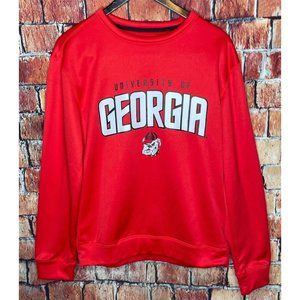Georgia Bulldogs UGA Dawgs Champion Red Small Pullover Sweatshirt Fleece Lined